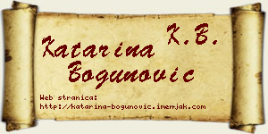 Katarina Bogunović vizit kartica